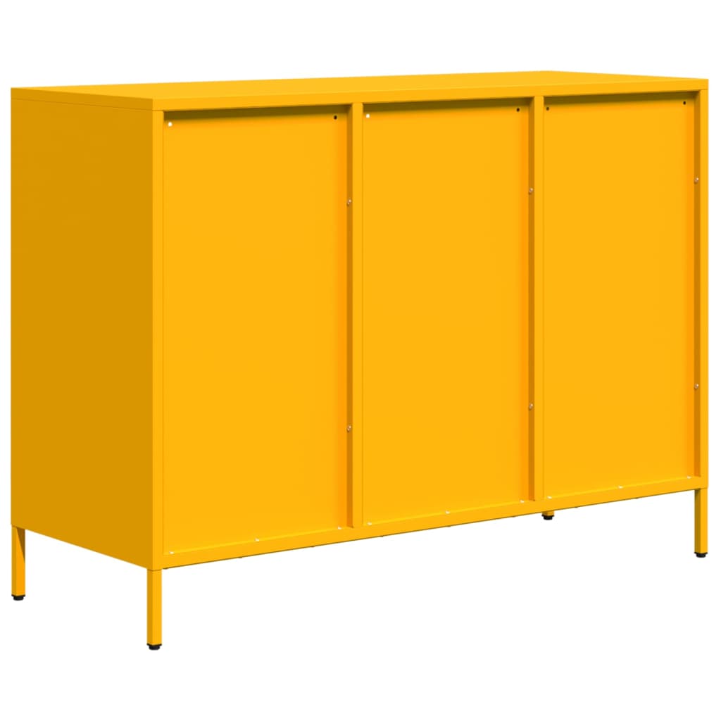 Dressoir 101,5x39x73,5 cm koudgewalst staal mosterdgeel - AllerleiShop