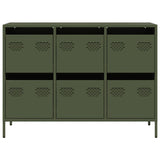 Dressoir 101,5x39x73,5 cm koudgewalst staal olijfgroen - AllerleiShop