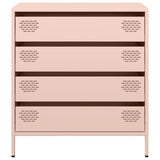 Dressoir 68x39x73,5 cm koudgewalst staal roze - AllerleiShop