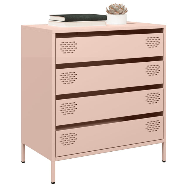 Dressoir 68x39x73,5 cm koudgewalst staal roze - AllerleiShop