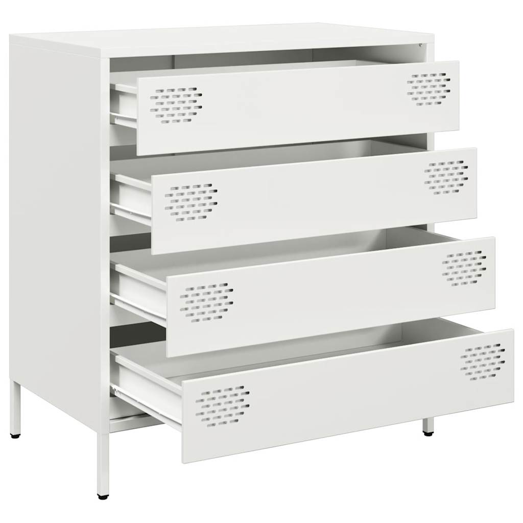 Dressoir 68x39x73,5 cm koudgewalst staal wit - AllerleiShop