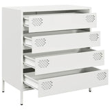 Dressoir 68x39x73,5 cm koudgewalst staal wit - AllerleiShop