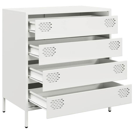 Dressoir 68x39x73,5 cm koudgewalst staal wit - AllerleiShop