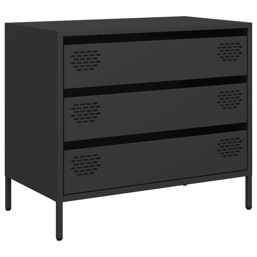 Dressoir 68x39x58,5 cm koudgewalst staal zwart - AllerleiShop