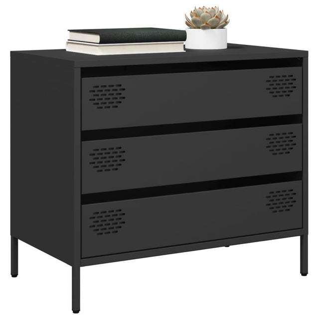 Dressoir 68x39x58,5 cm koudgewalst staal zwart - AllerleiShop