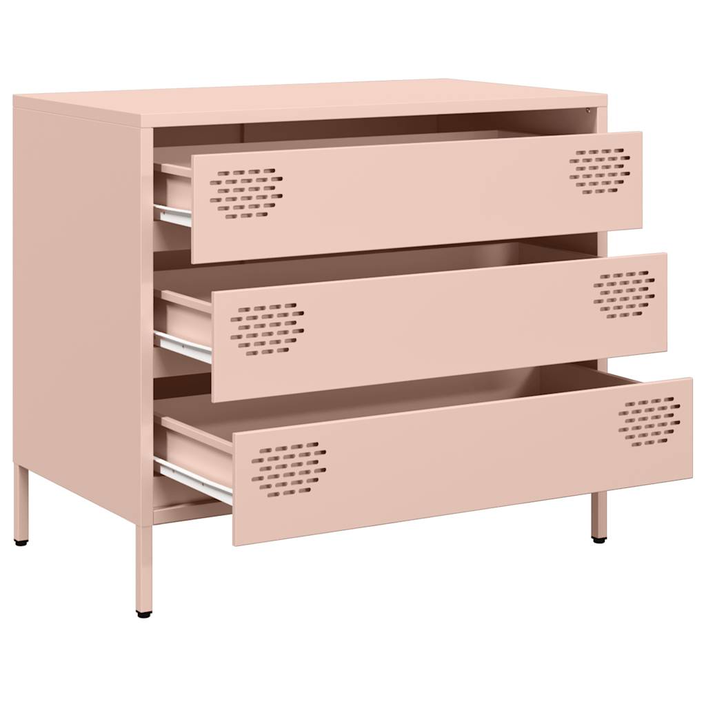 Dressoir 68x39x58,5 cm koudgewalst staal roze - AllerleiShop