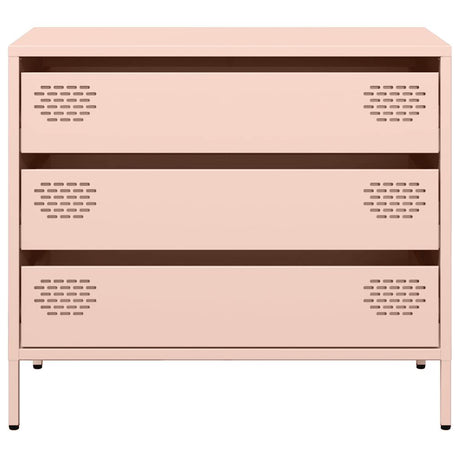 Dressoir 68x39x58,5 cm koudgewalst staal roze - AllerleiShop