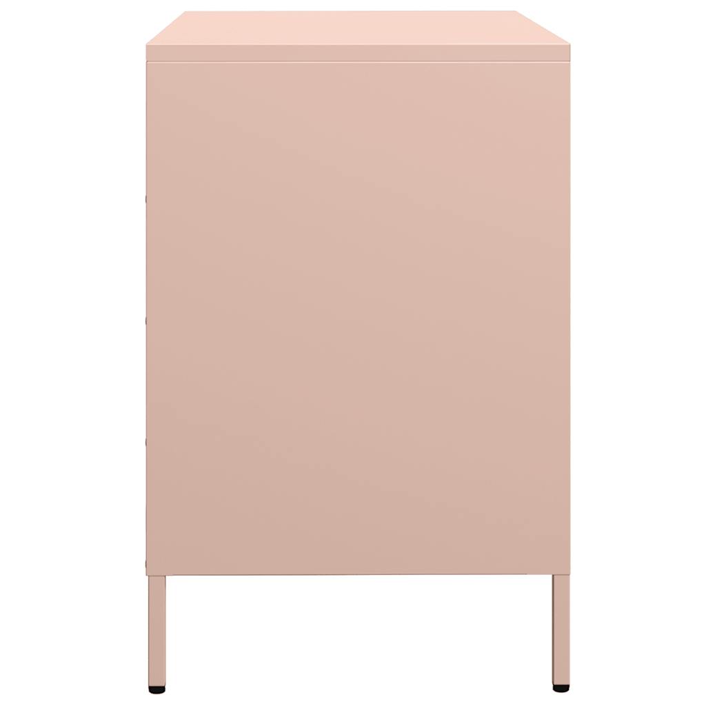 Dressoir 68x39x58,5 cm koudgewalst staal roze - AllerleiShop