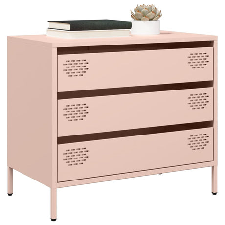 Dressoir 68x39x58,5 cm koudgewalst staal roze - AllerleiShop