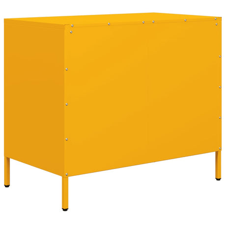 Dressoir 68x39x58,5 cm koudgewalst staal mosterdgeel - AllerleiShop