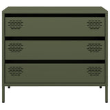 Dressoir 68x39x58,5 cm koudgewalst staal olijfgroen - AllerleiShop