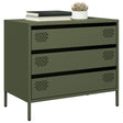 Dressoir 68x39x58,5 cm koudgewalst staal olijfgroen - AllerleiShop