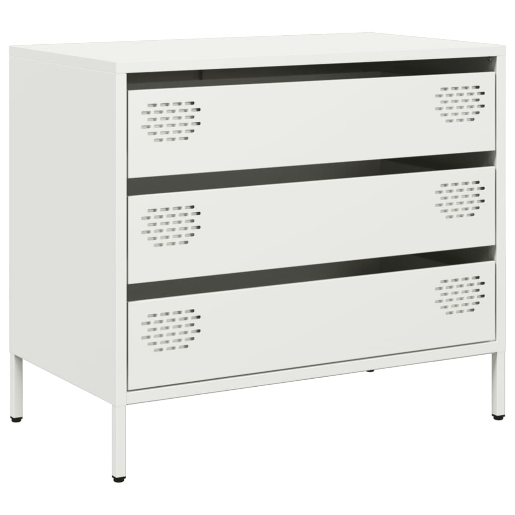 Dressoir 68x39x58,5 cm koudgewalst staal wit - AllerleiShop