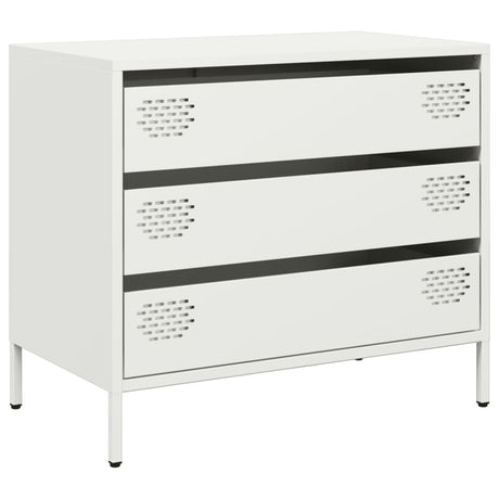 Dressoir 68x39x58,5 cm koudgewalst staal wit - AllerleiShop