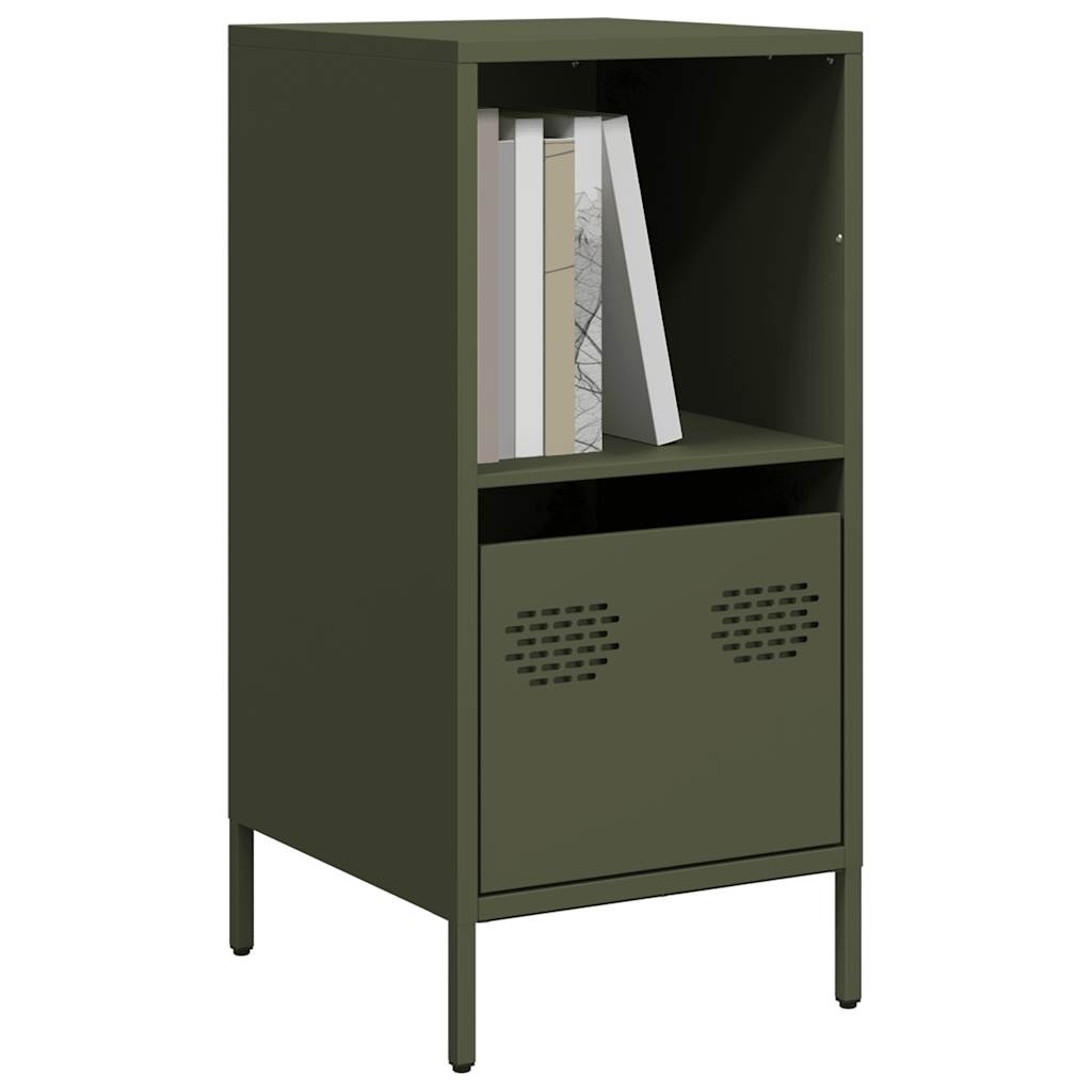 Dressoir 35x39x73,5 cm koudgewalst staal olijfgroen - AllerleiShop