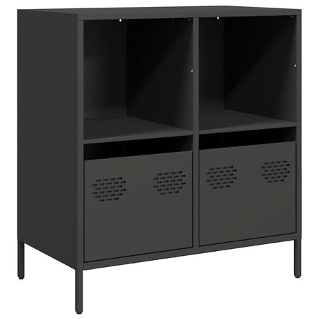 Dressoir 68x39x73,5 cm koudgewalst staal zwart - AllerleiShop