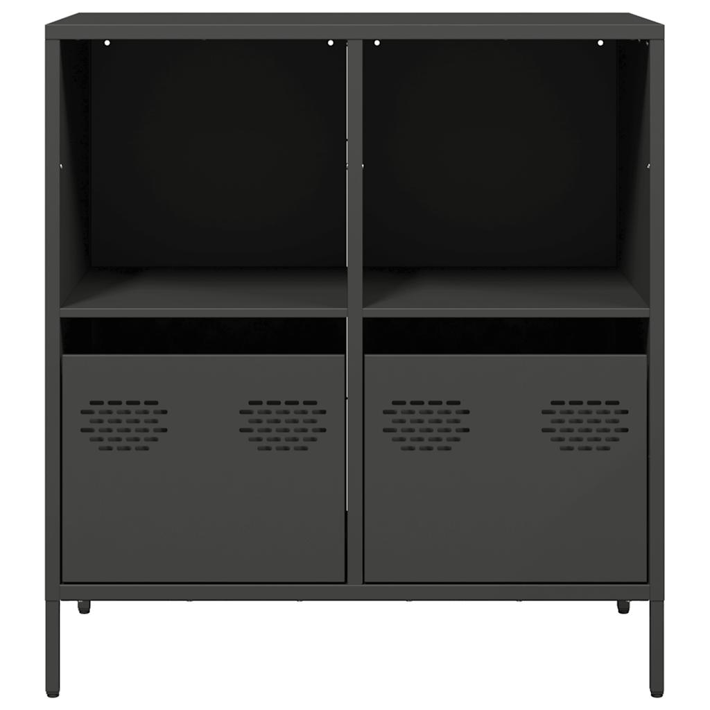 Dressoir 68x39x73,5 cm koudgewalst staal zwart - AllerleiShop