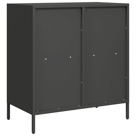 Dressoir 68x39x73,5 cm koudgewalst staal zwart - AllerleiShop