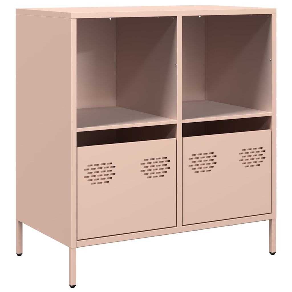 Dressoir 68x39x73,5 cm koudgewalst staal roze - AllerleiShop