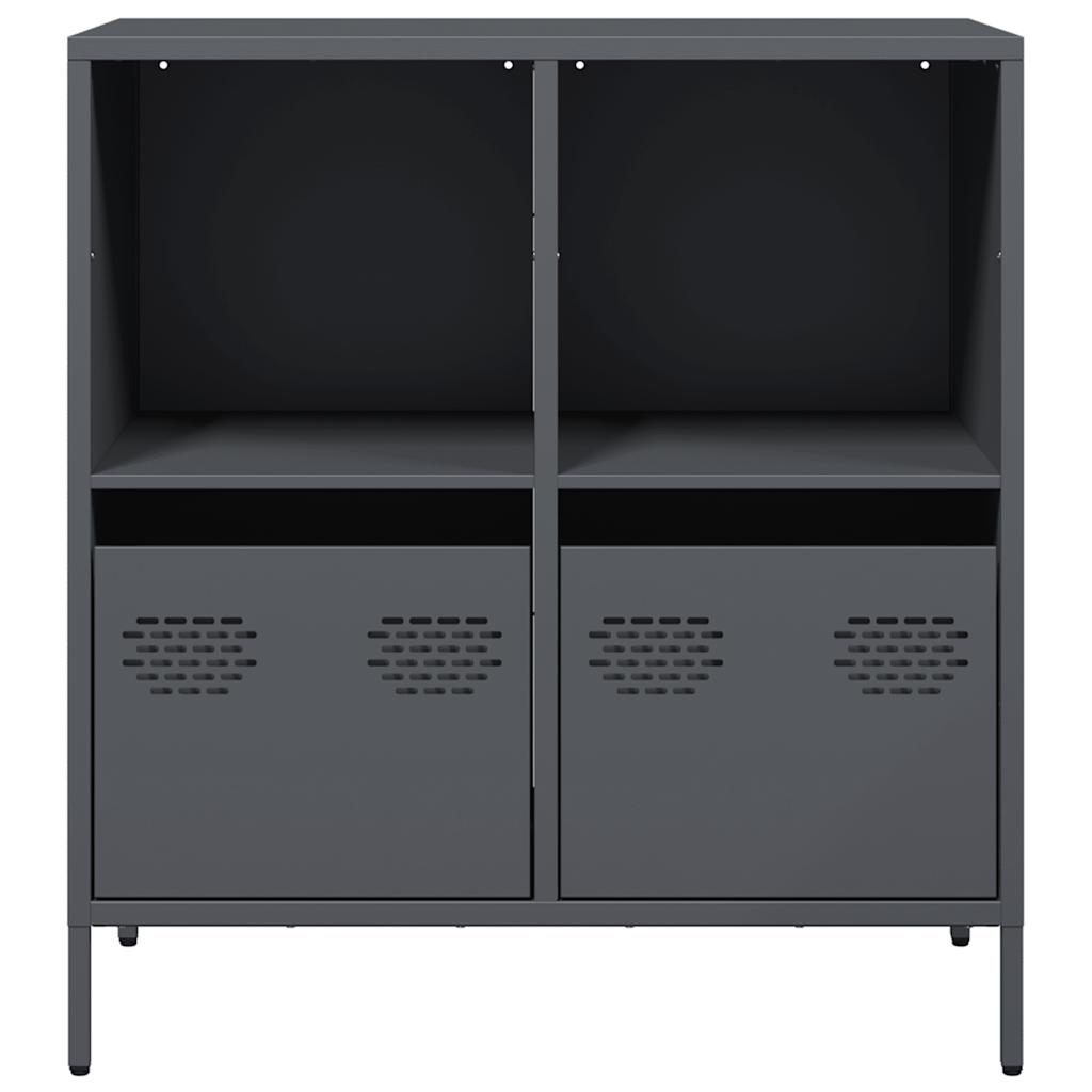 Dressoir 68x39x73,5 cm koudgewalst staal antracietkleurig - AllerleiShop