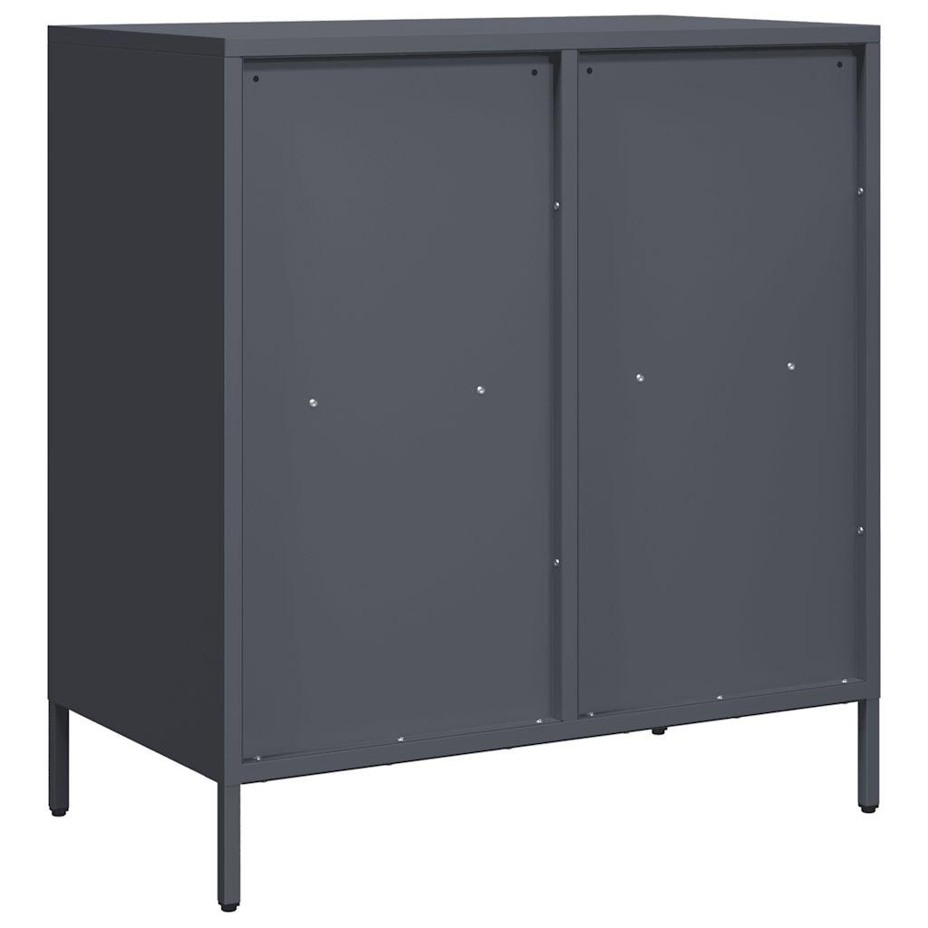 Dressoir 68x39x73,5 cm koudgewalst staal antracietkleurig - AllerleiShop