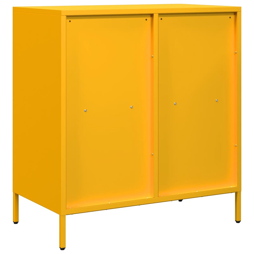 Dressoir 68x39x73,5 cm koudgewalst staal mosterdgeel - AllerleiShop