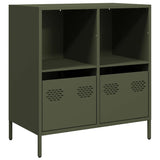 Dressoir 68x39x73,5 cm koudgewalst staal olijfgroen - AllerleiShop