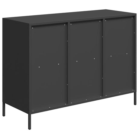 Dressoir 101,5x39x73,5 cm koudgewalst staal zwart - AllerleiShop