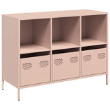 Dressoir 101,5x39x73,5 cm koudgewalst staal roze - AllerleiShop