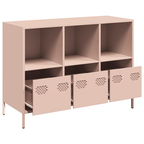 Dressoir 101,5x39x73,5 cm koudgewalst staal roze - AllerleiShop