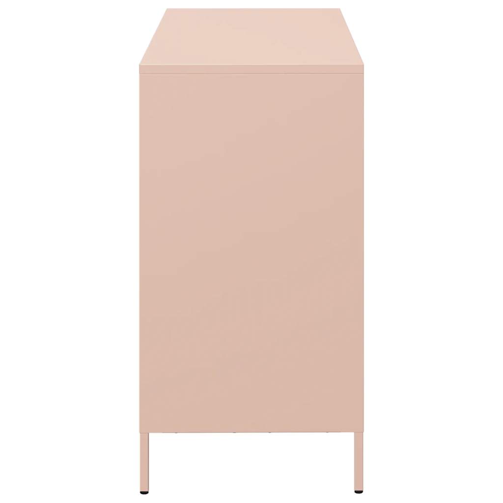 Dressoir 101,5x39x73,5 cm koudgewalst staal roze - AllerleiShop