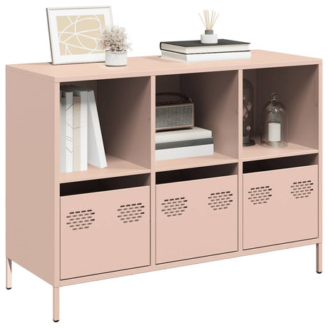 Dressoir 101,5x39x73,5 cm koudgewalst staal roze - AllerleiShop