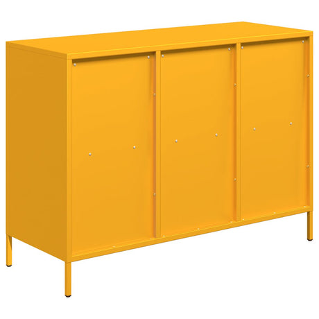 Dressoir 101,5x39x73,5 cm koudgewalst staal mosterdgeel - AllerleiShop