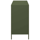 Dressoir 101,5x39x73,5 cm koudgewalst staal olijfgroen - AllerleiShop