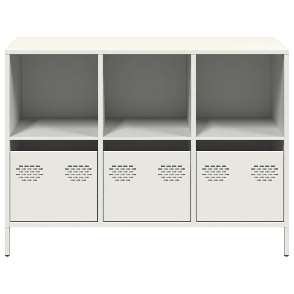 Dressoir 101,5x39x73,5 cm koudgewalst staal wit - AllerleiShop