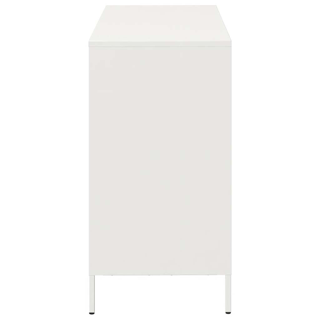 Dressoir 101,5x39x73,5 cm koudgewalst staal wit - AllerleiShop