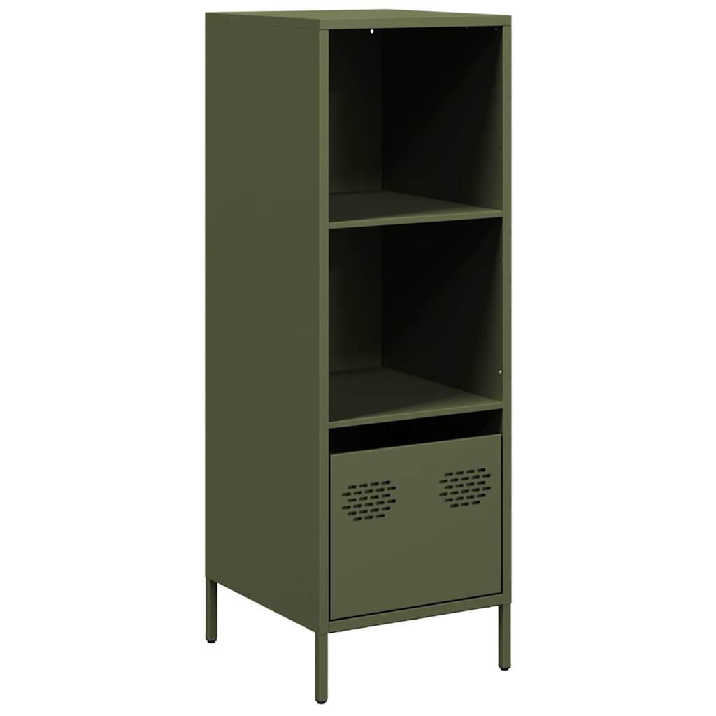 Hoge kast 35x39x103,5 cm staal olijfgroen - AllerleiShop