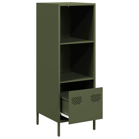 Hoge kast 35x39x103,5 cm staal olijfgroen - AllerleiShop