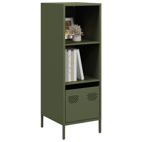 Hoge kast 35x39x103,5 cm staal olijfgroen - AllerleiShop