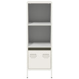 Hoge kast 35x39x103,5 cm staal wit - AllerleiShop