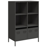 Hoge kast 68x39x103,5 cm staal zwart - AllerleiShop