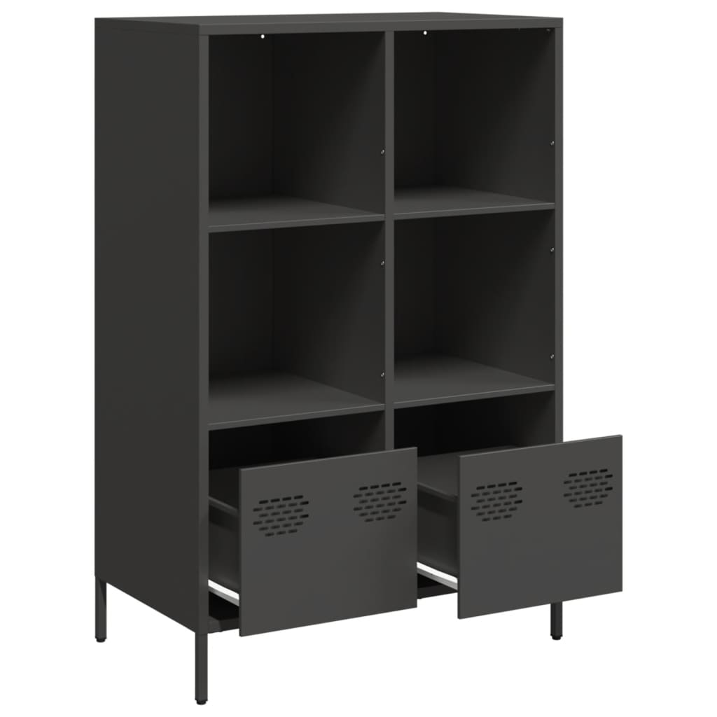 Hoge kast 68x39x103,5 cm staal zwart - AllerleiShop