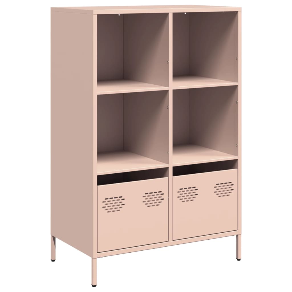 Hoge kast 68x39x103,5 cm staal roze - AllerleiShop