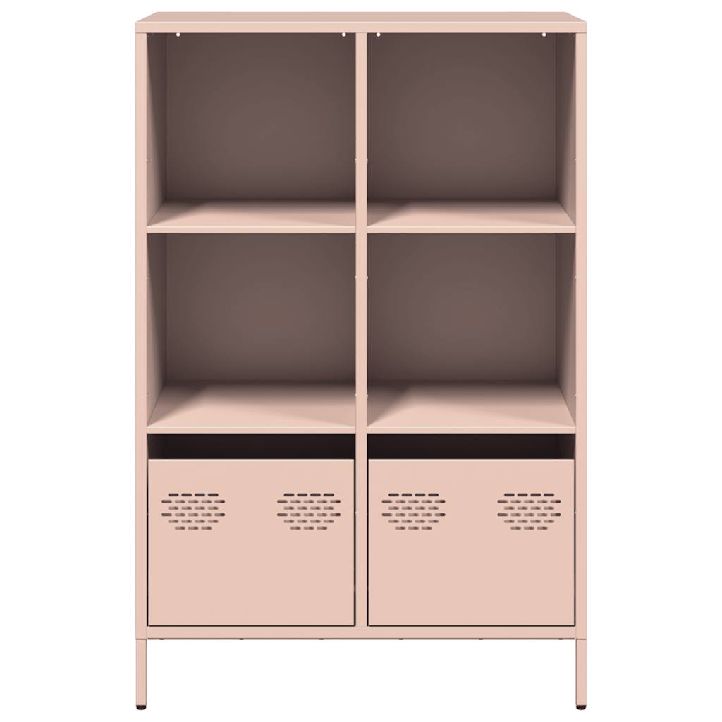 Hoge kast 68x39x103,5 cm staal roze - AllerleiShop