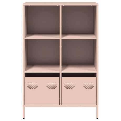 Hoge kast 68x39x103,5 cm staal roze - AllerleiShop