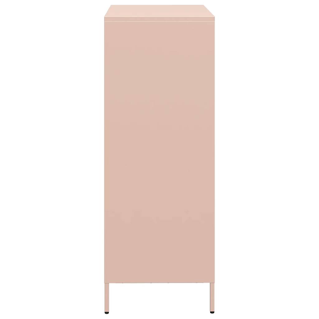 Hoge kast 68x39x103,5 cm staal roze - AllerleiShop