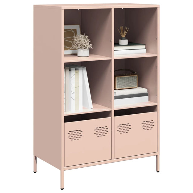 Hoge kast 68x39x103,5 cm staal roze - AllerleiShop