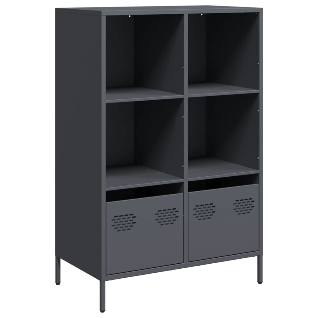 Hoge kast 68x39x103,5 cm staal antracietkleurig - AllerleiShop