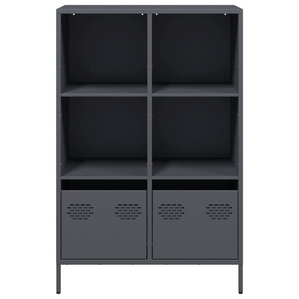 Hoge kast 68x39x103,5 cm staal antracietkleurig - AllerleiShop