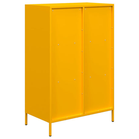 Hoge kast 68x39x103,5 cm staal mosterdgeel - AllerleiShop